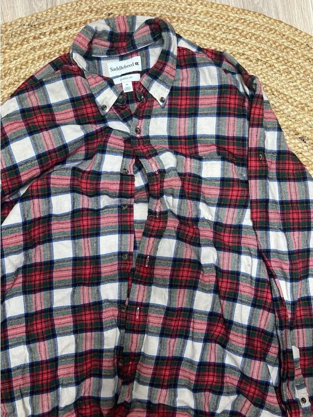 Saddlebred Multi-Color Plaid Button-Down Shirt